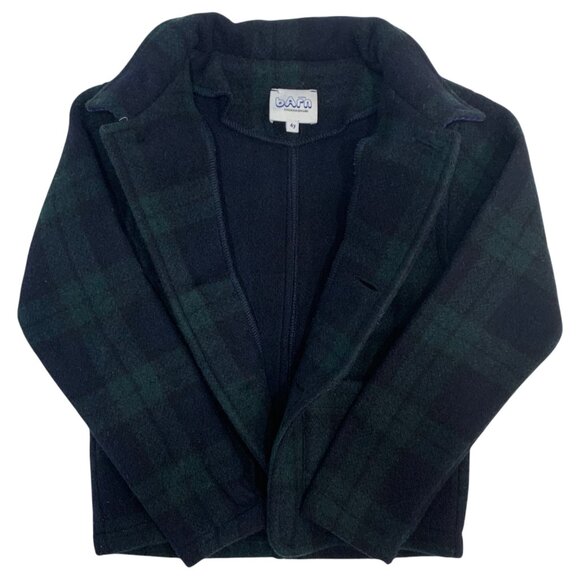 ATELIER BARN LUMBERJACK WOOL BUTTONED JACKET FOR BOY IN NAVY AND BOTTLE GREEN - Picture 3 of 4